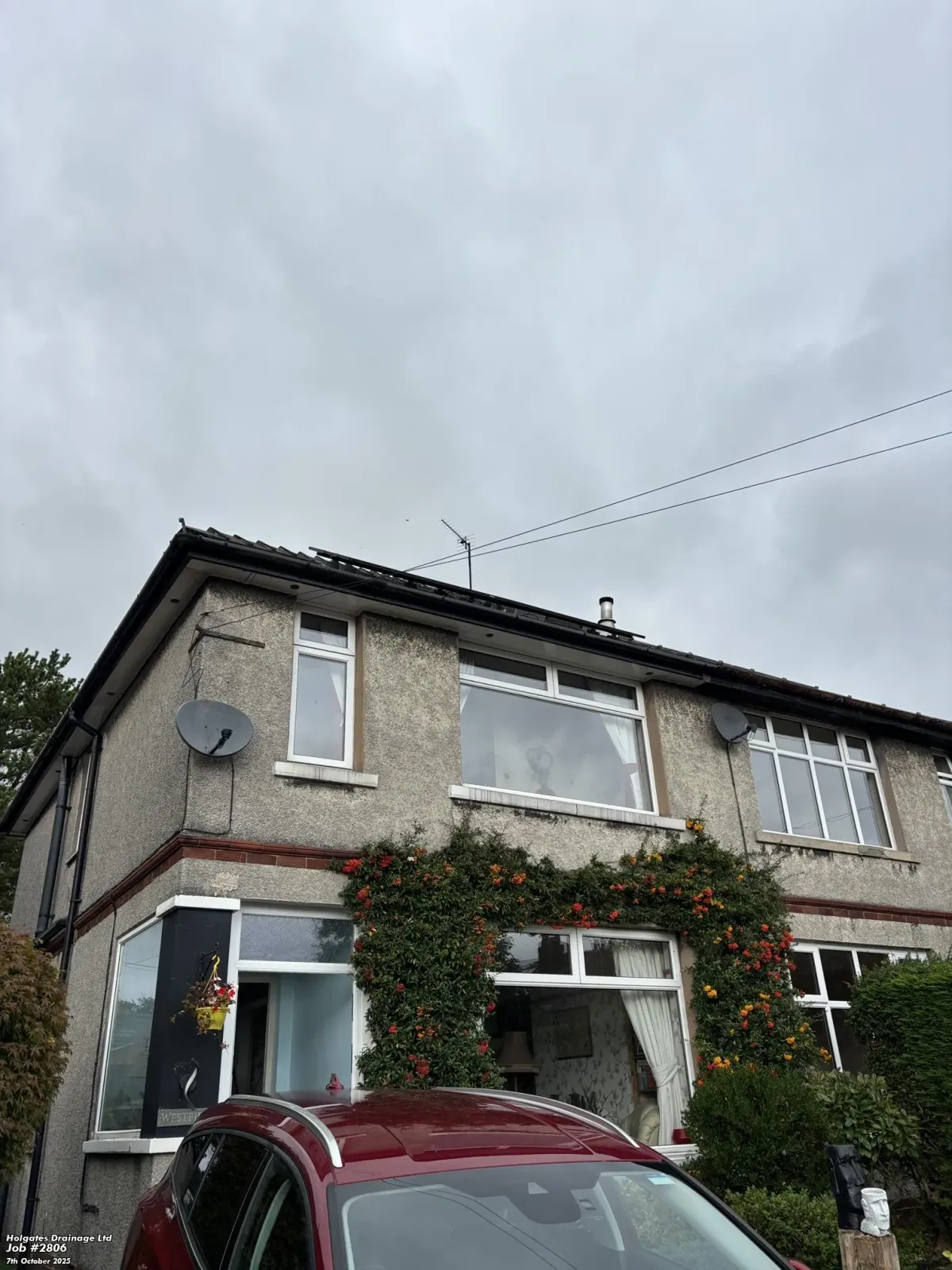 A house in Blackburn with roof-mounted solar panels requiring bird proofing services