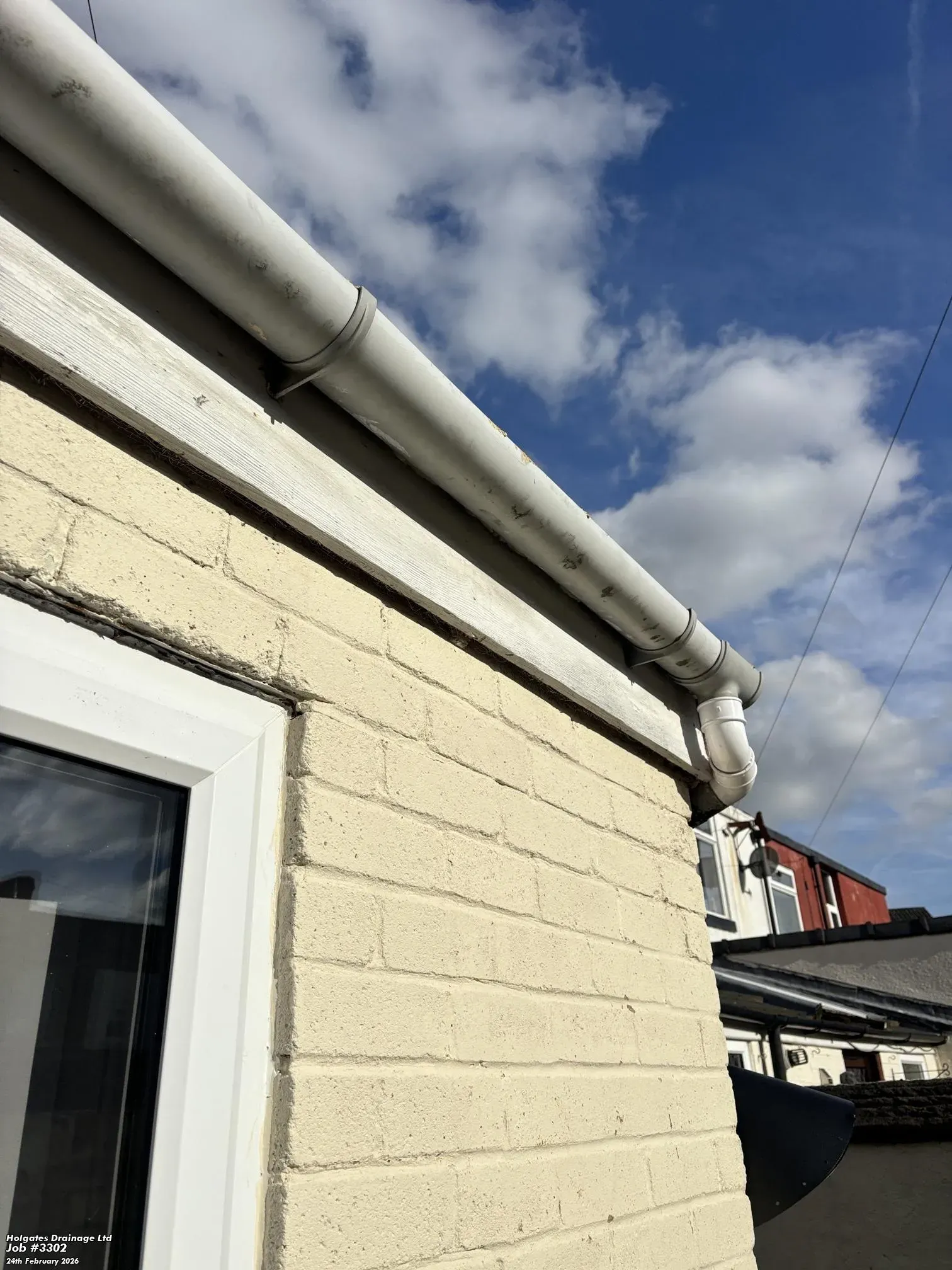 Exterior roofline and guttering of a house in Blackburn, a common area for rodent proofing and bird control inspections.